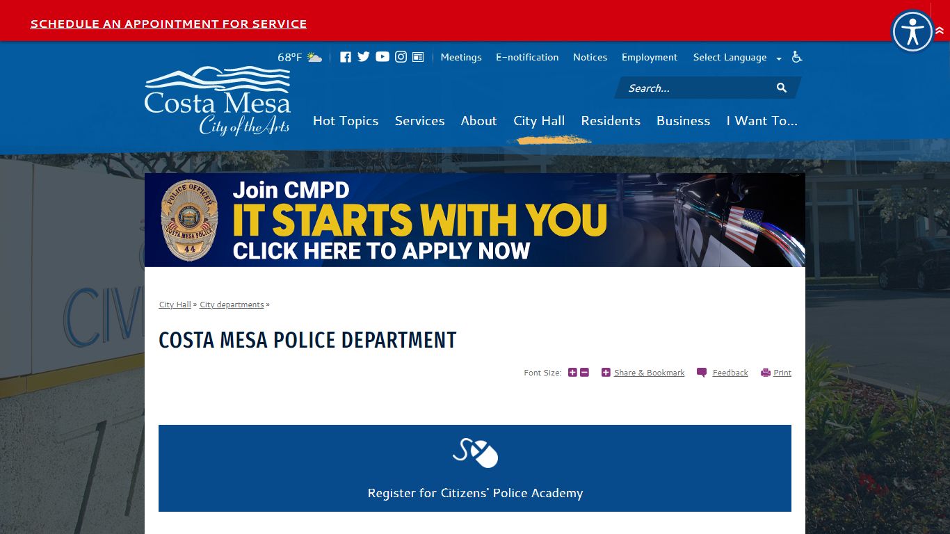 Costa Mesa Police Department | City of Costa Mesa